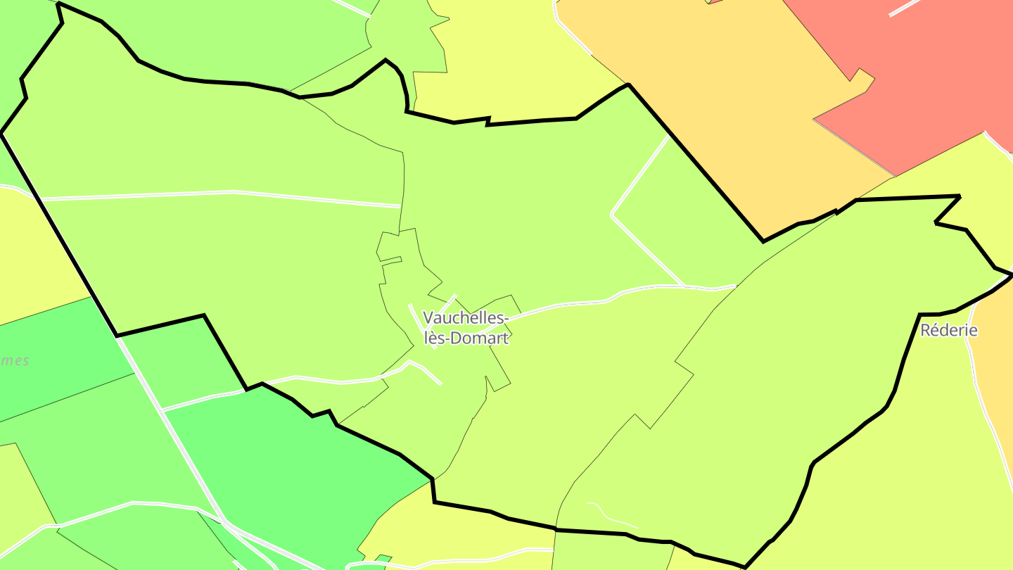 Carte des prix de l'immobilier Vauchelles-lès-Domart
