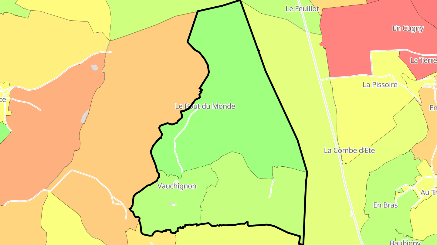 Carte des prix de l'immobilier Vauchignon