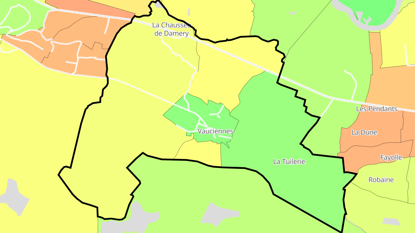Carte des prix de l'immobilier Vauciennes
