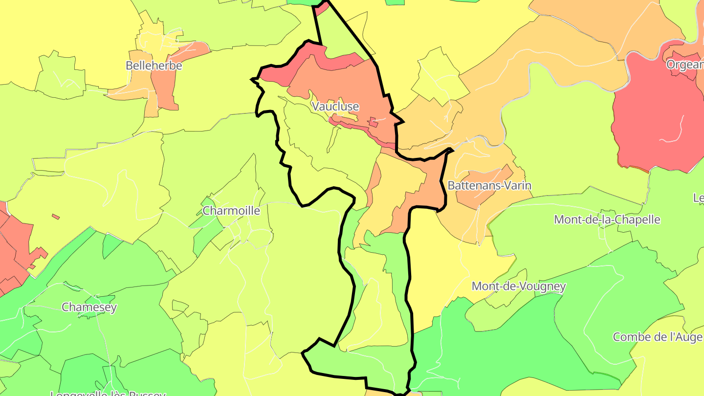 Carte des prix de l'immobilier Vaucluse