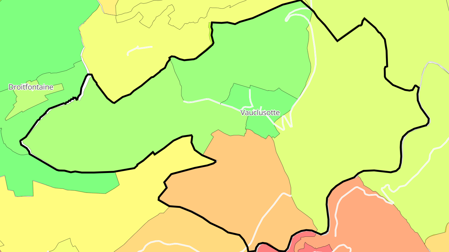 Carte des prix de l'immobilier Vauclusotte