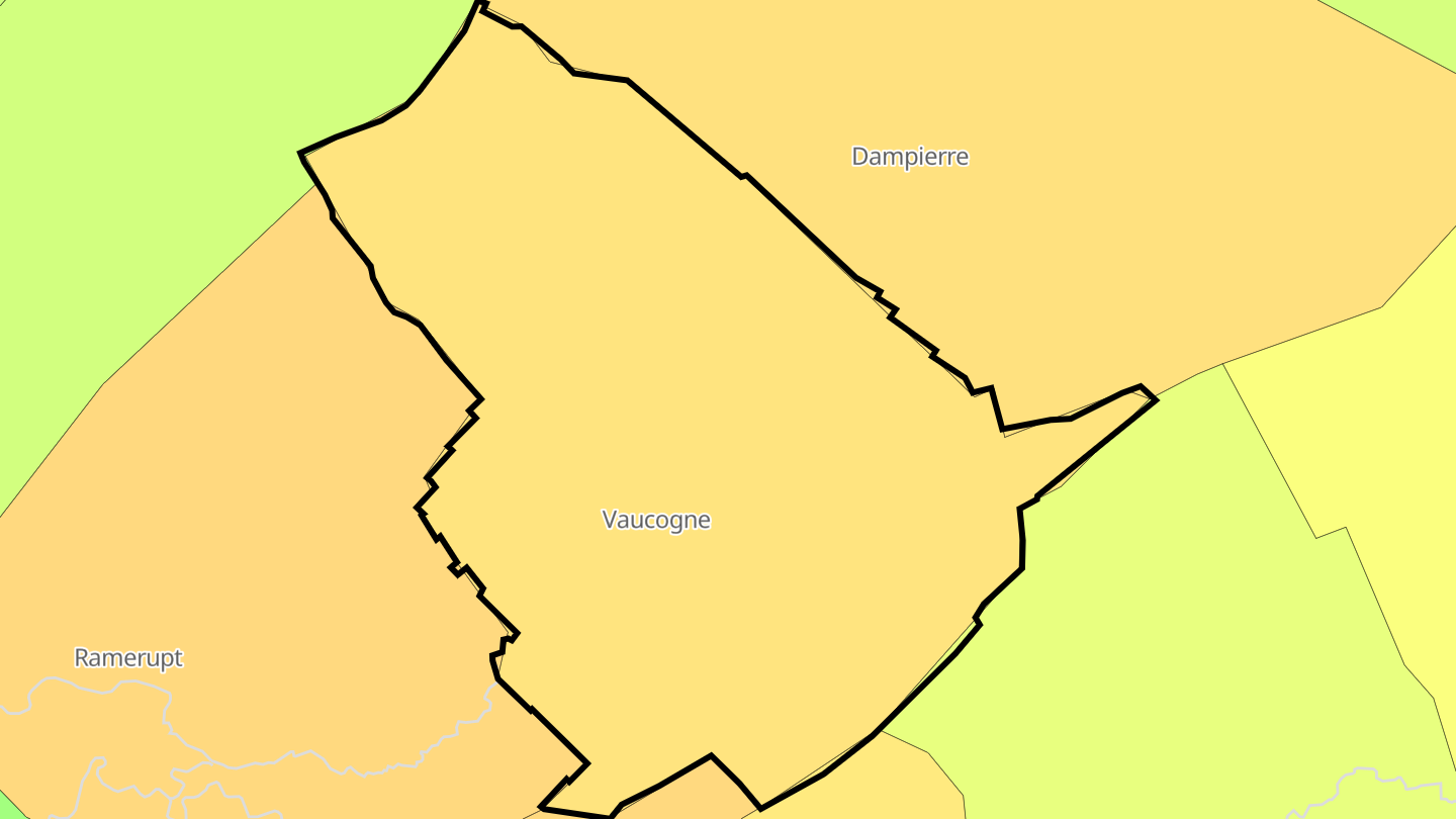 Carte des prix de l'immobilier Vaucogne