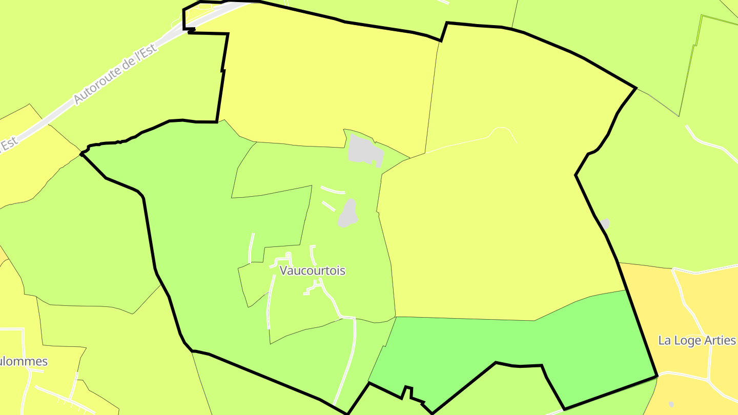 Carte des prix de l'immobilier Vaucourtois