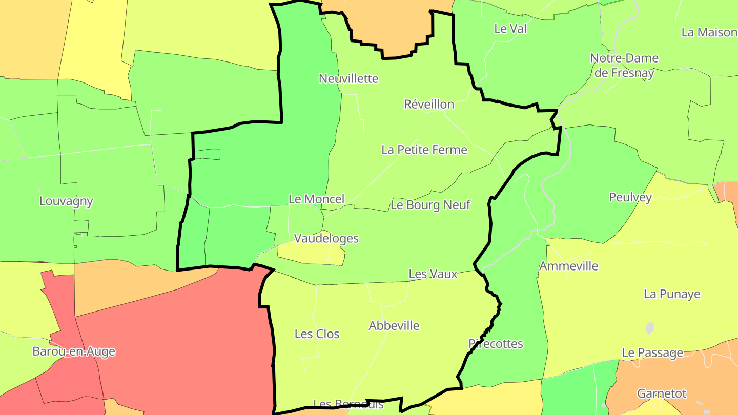 Carte des prix de l'immobilier Vaudeloges