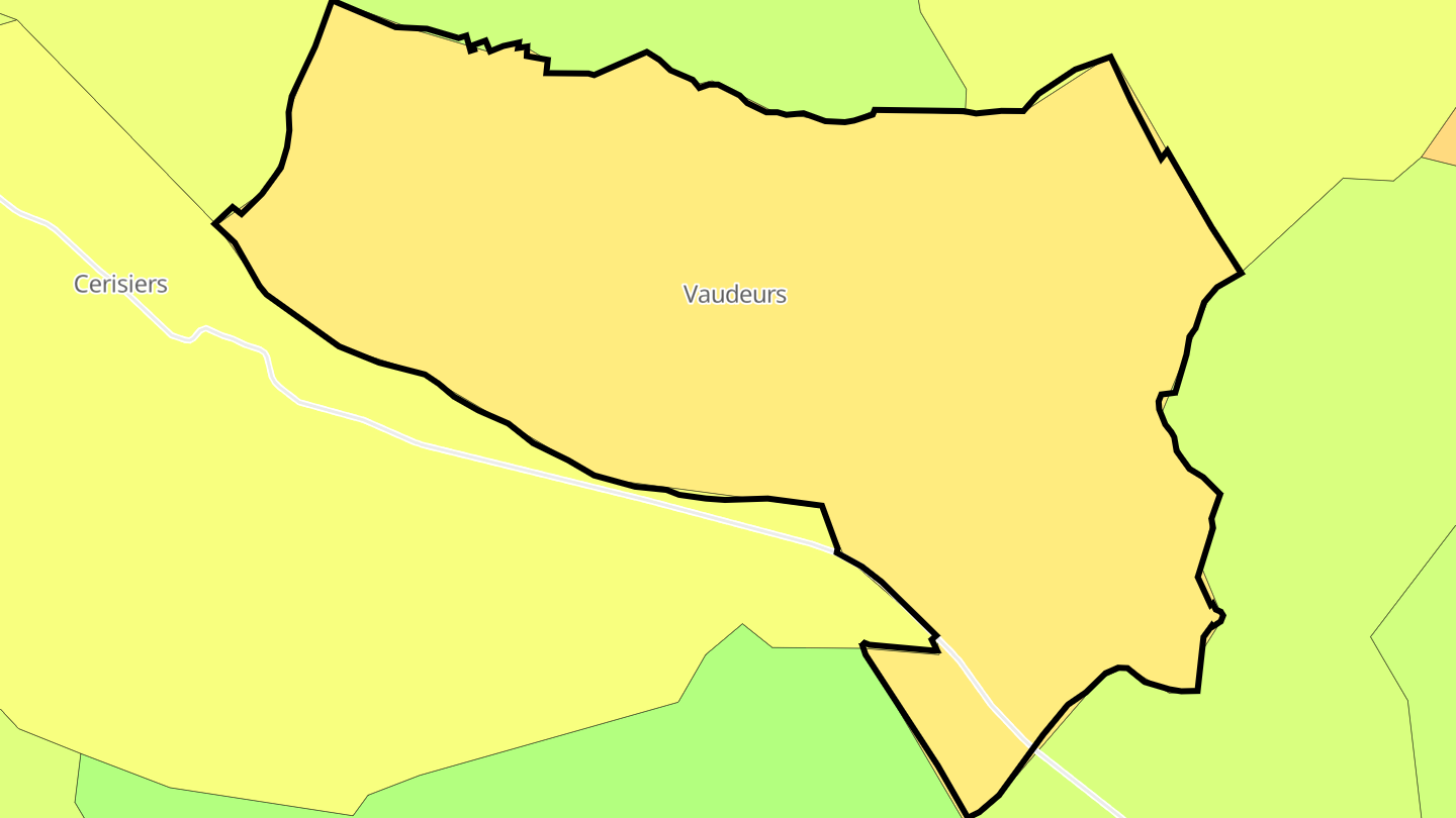 Carte des prix de l'immobilier Vaudeurs