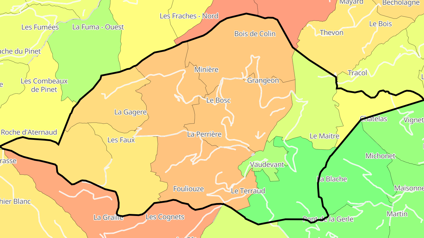 Carte des prix de l'immobilier Vaudevant