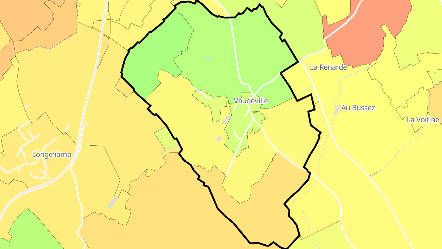 Carte des prix de l'immobilier Vaudéville