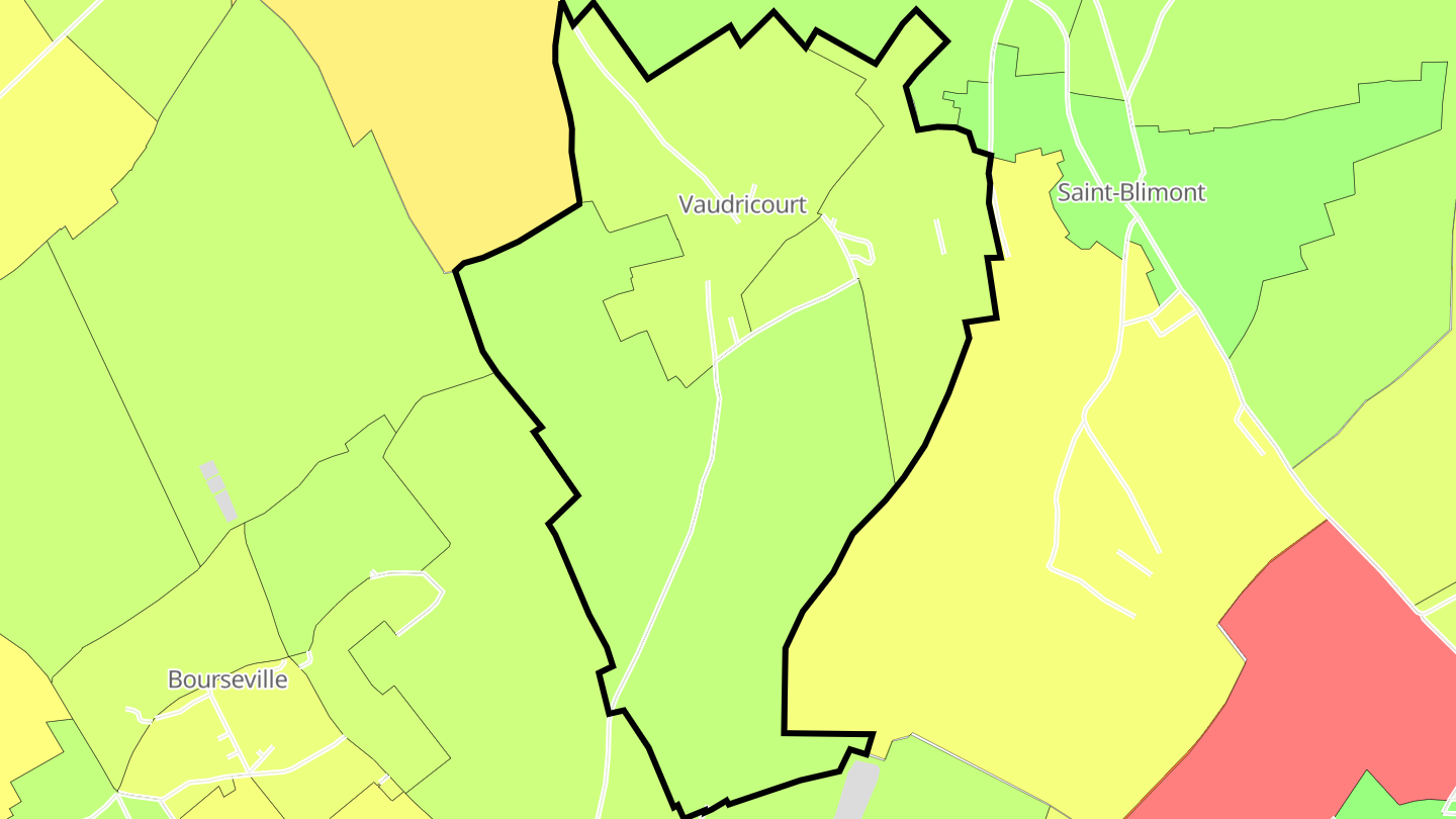 Carte des prix de l'immobilier Vaudricourt