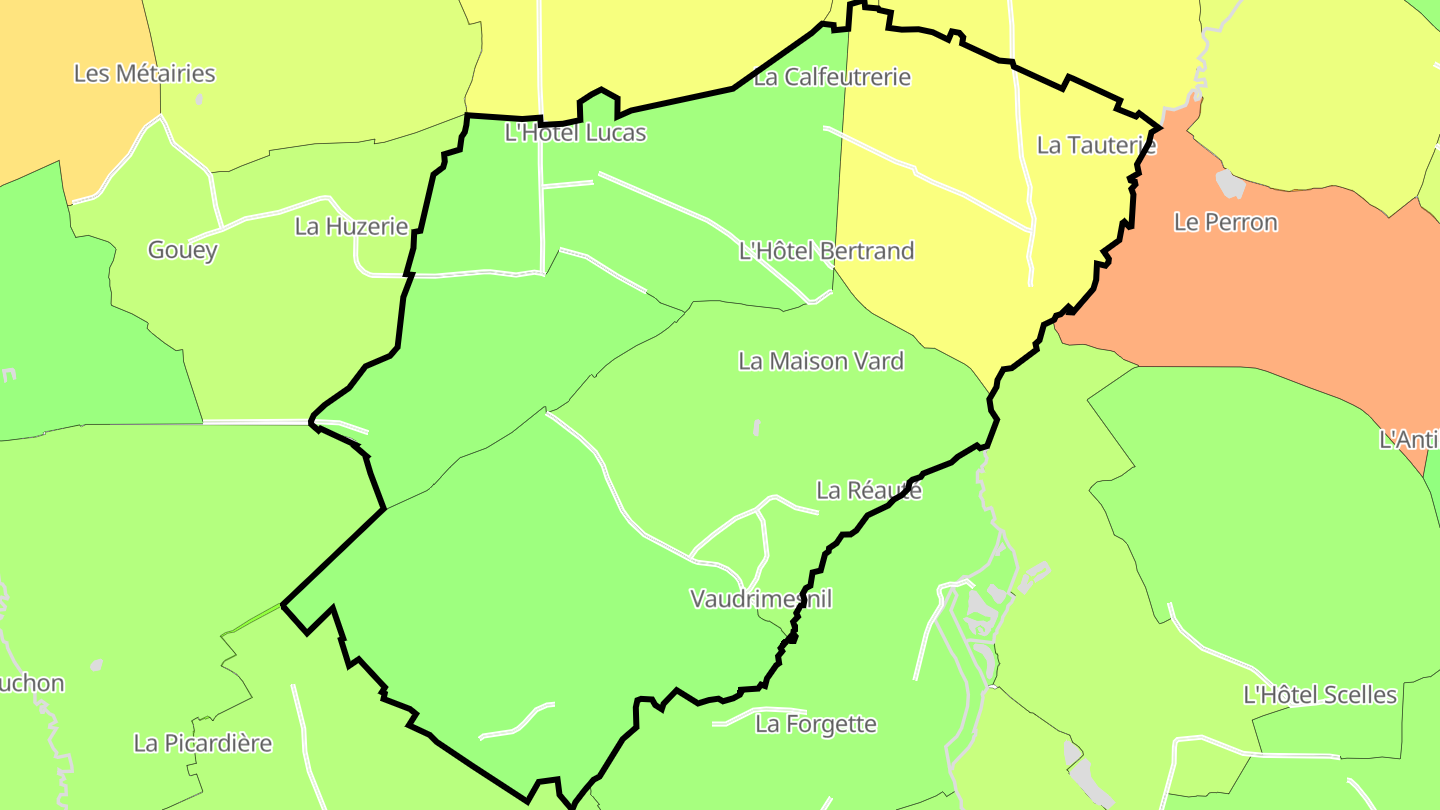 Carte des prix de l'immobilier Vaudrimesnil