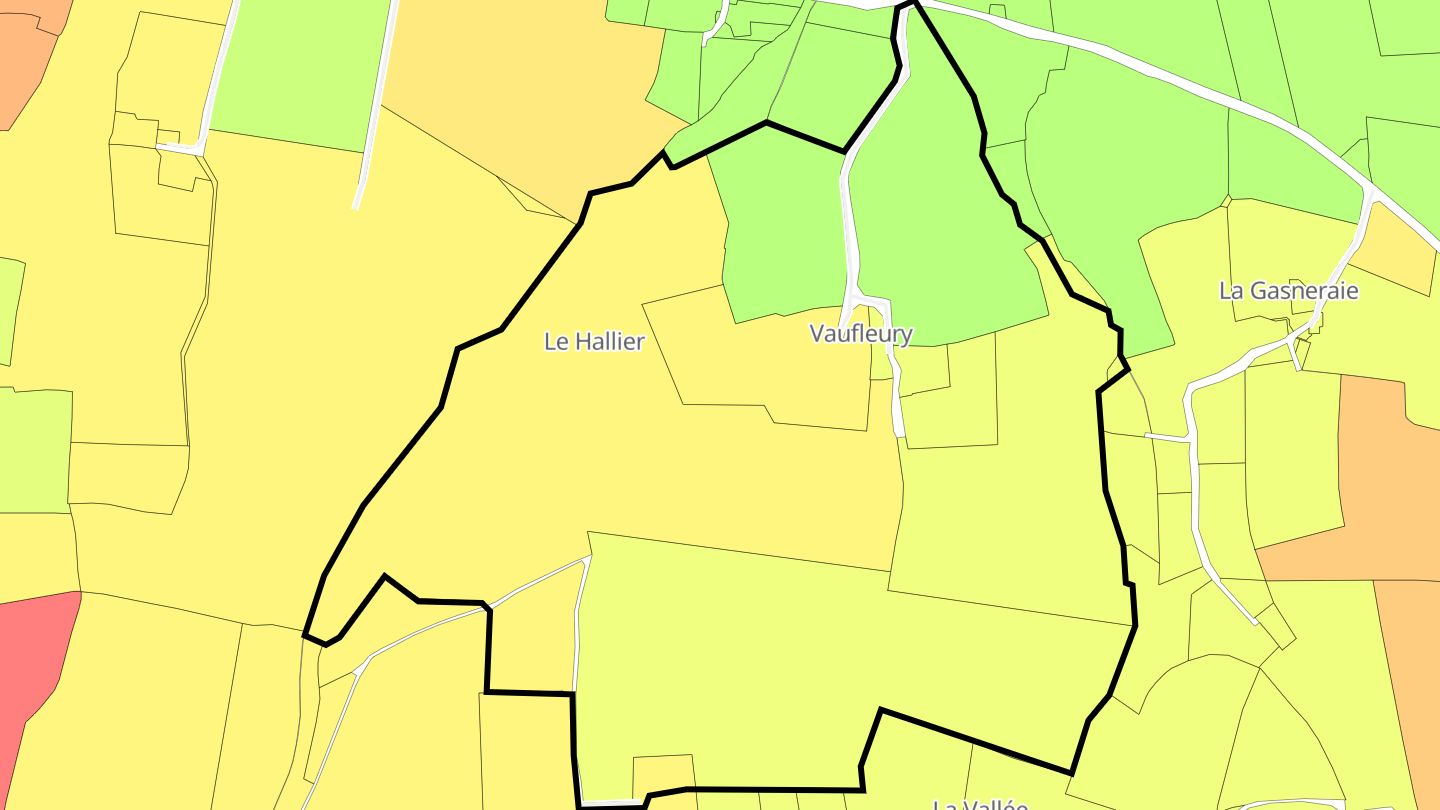 Carte des prix de l'immobilier Vaufleury