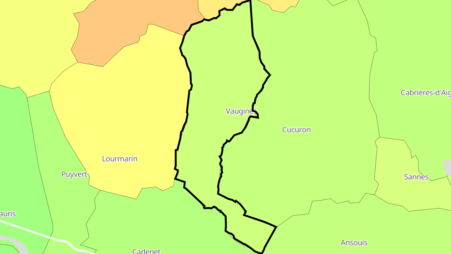 Carte des prix de l'immobilier Vaugines