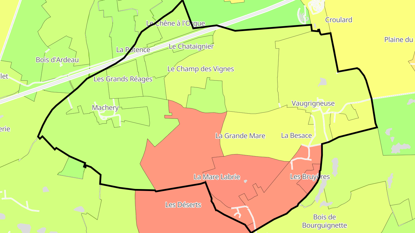 Carte des prix de l'immobilier Vaugrigneuse