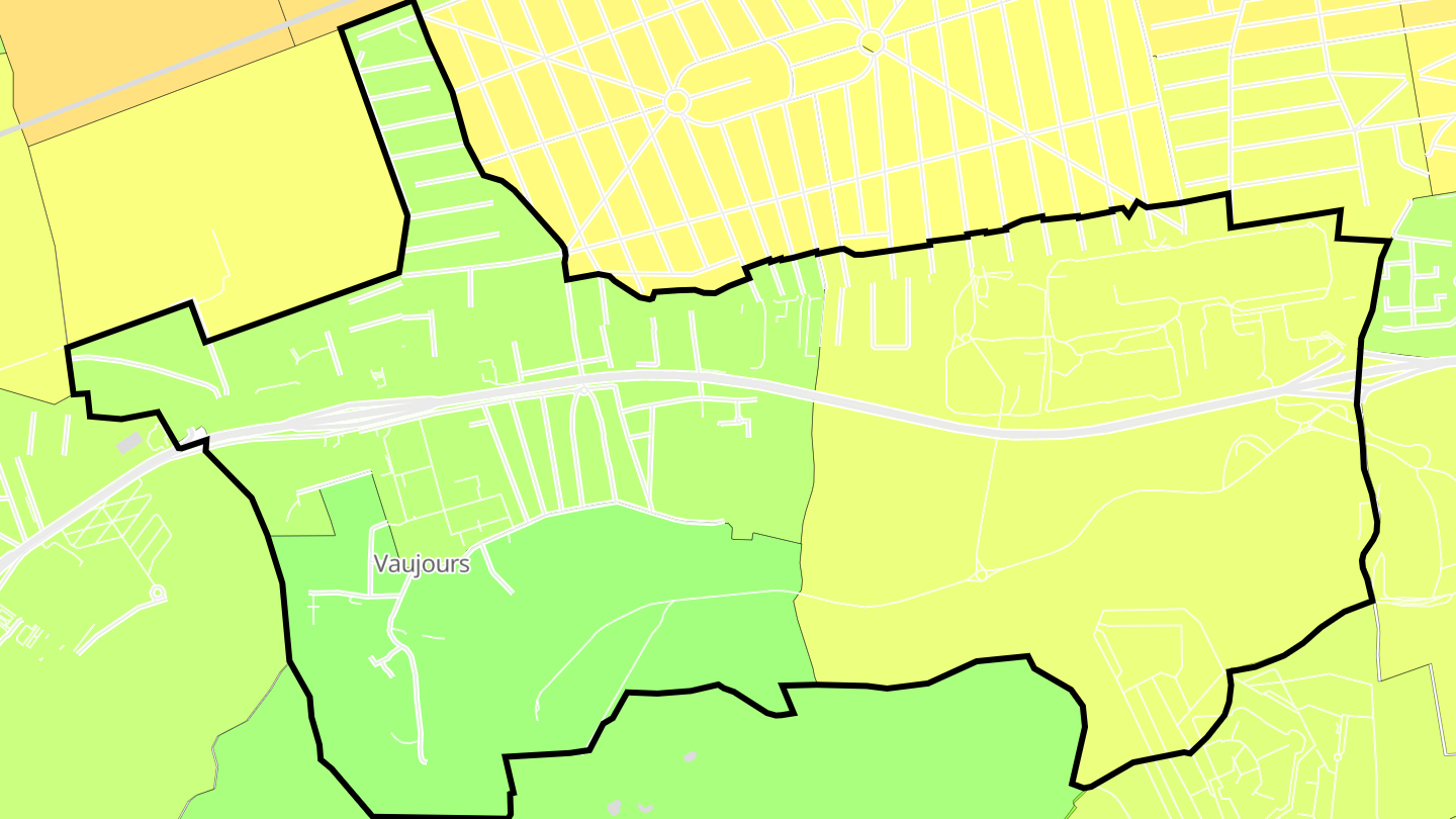 Carte des prix de l'immobilier Vaujours