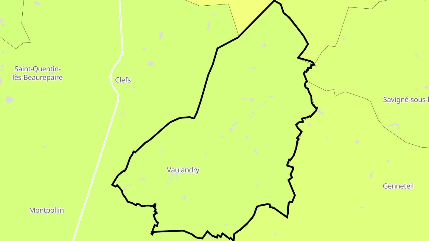 Carte des prix de l'immobilier Vaulandry