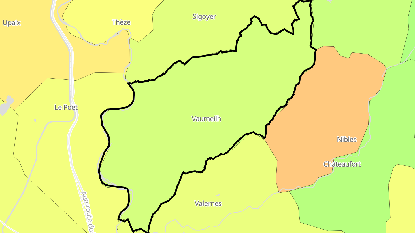 Carte des prix de l'immobilier Vaumeilh