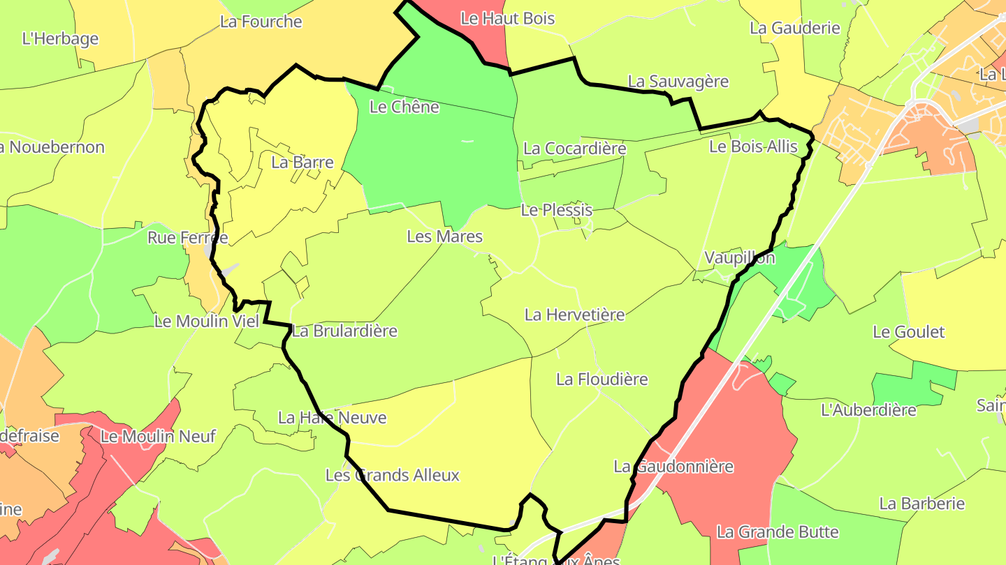 Carte des prix de l'immobilier Vaupillon