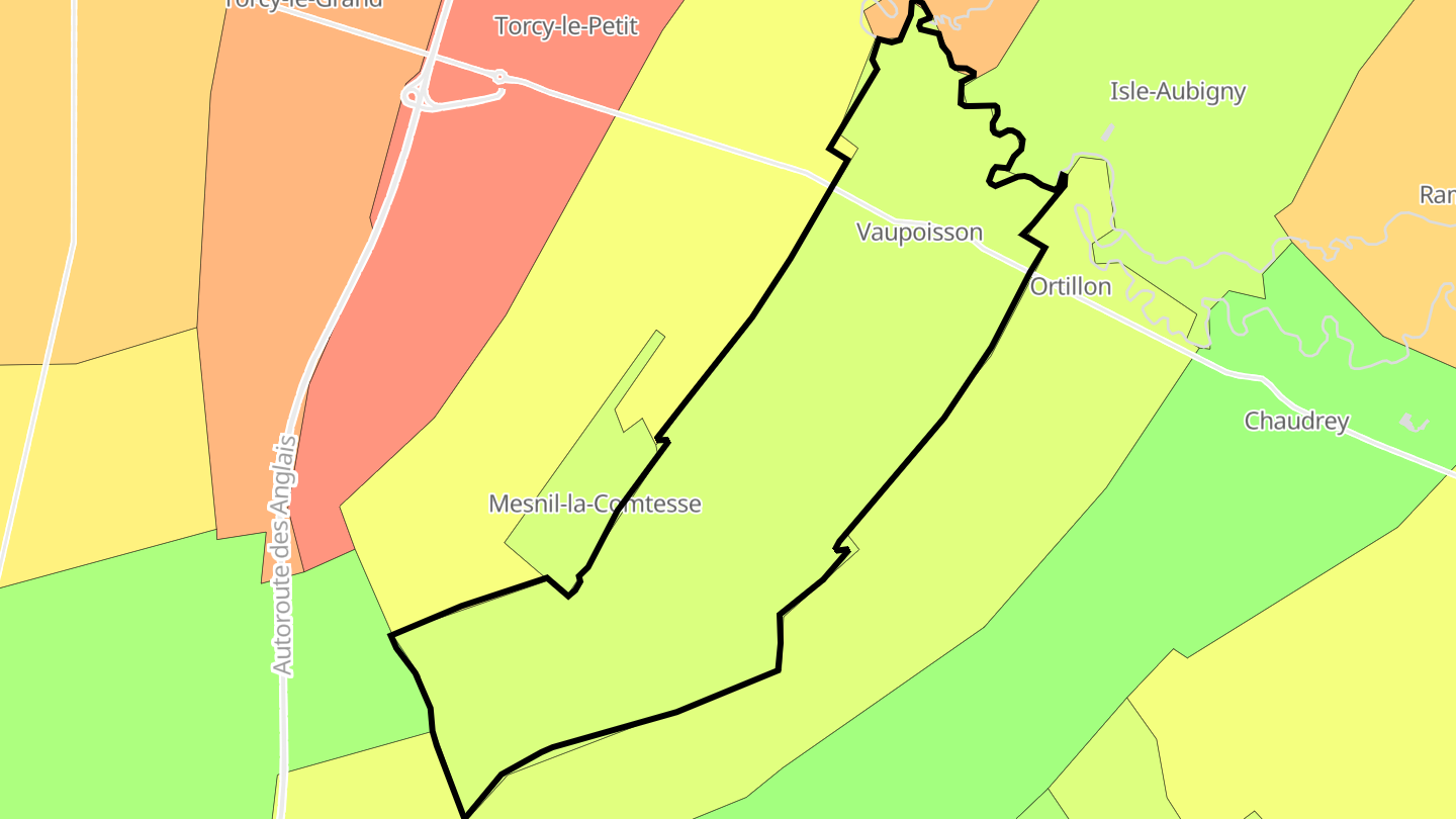 Carte des prix de l'immobilier Vaupoisson
