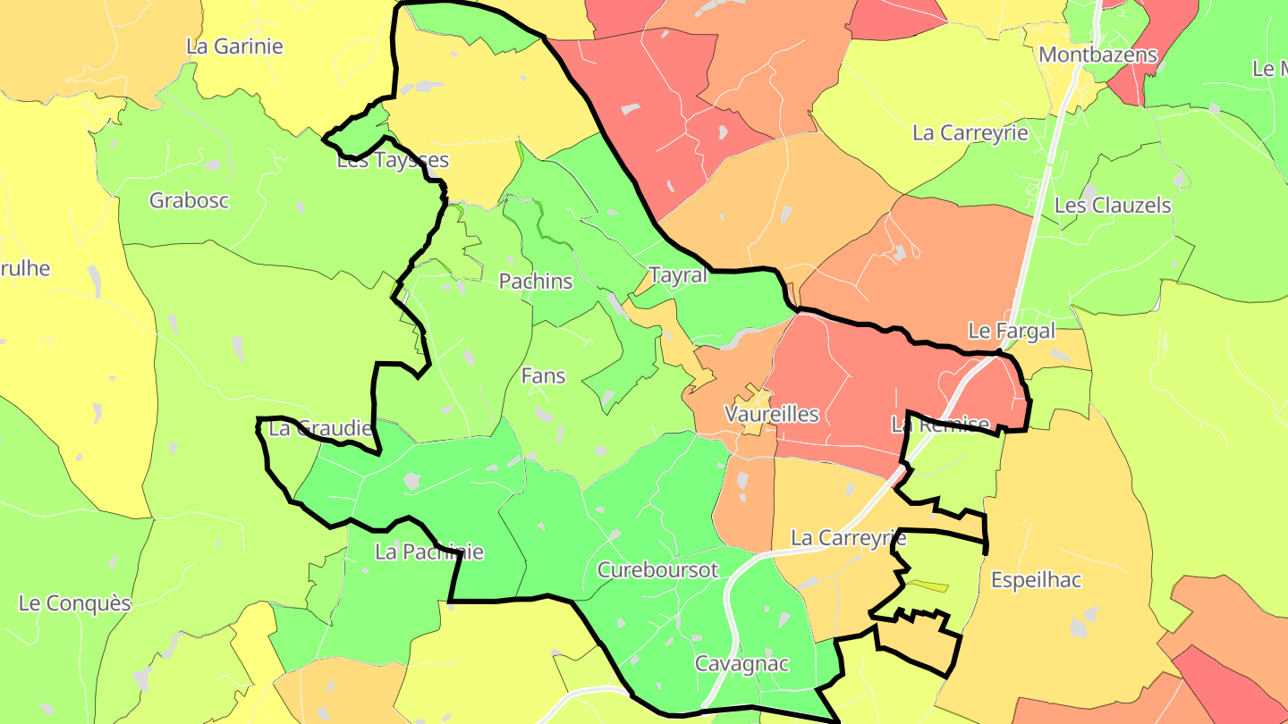 Carte des prix de l'immobilier Vaureilles