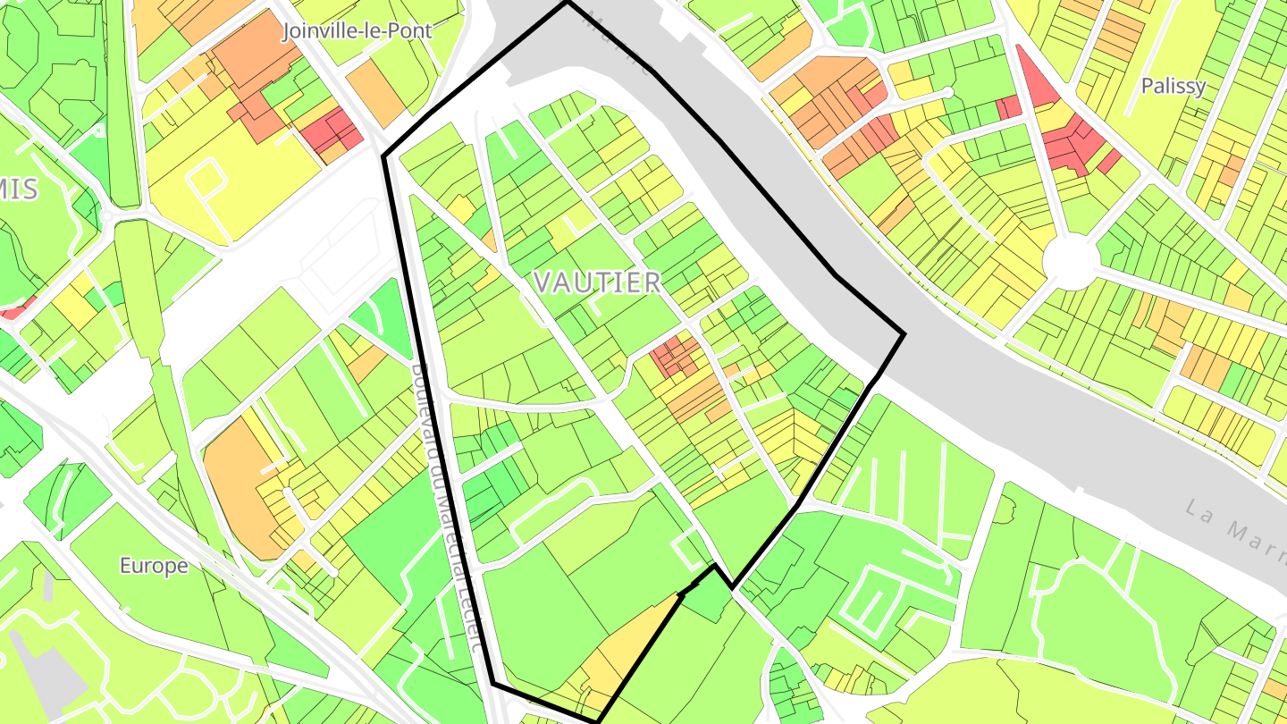 Carte des prix de l'immobilier Vautier - Leclerc