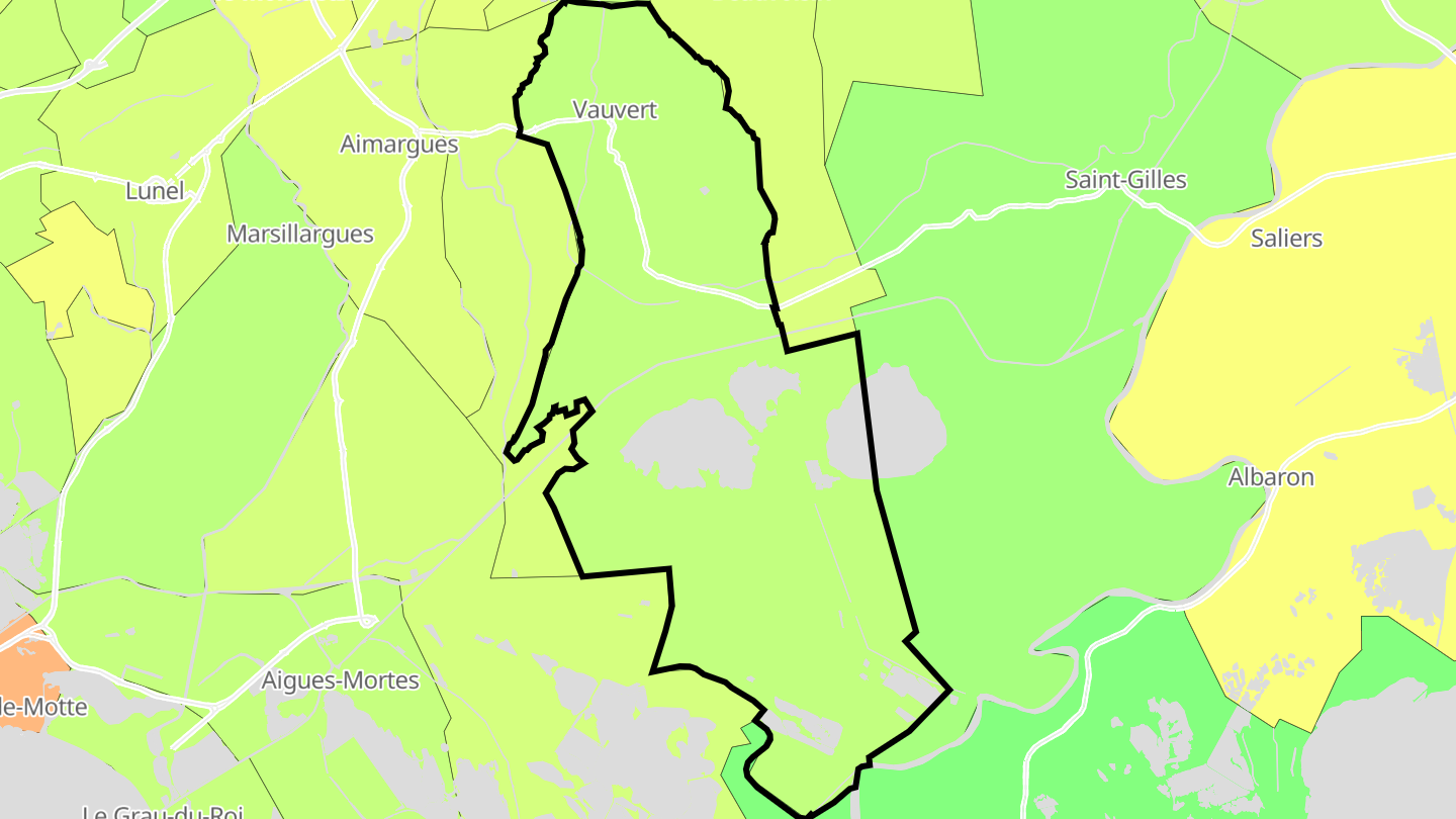 Carte des prix de l'immobilier Vauvert
