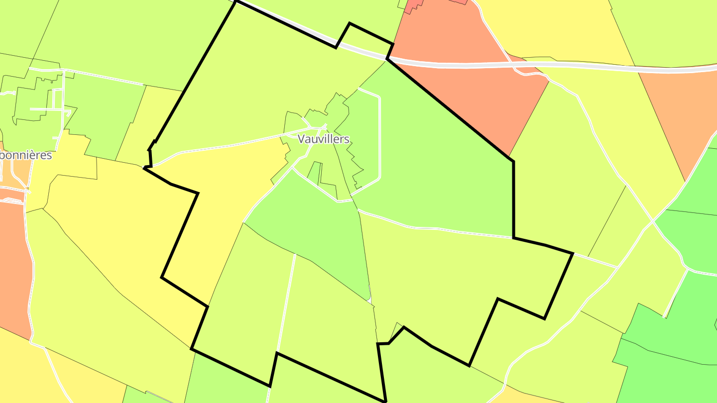 Carte des prix de l'immobilier Vauvillers