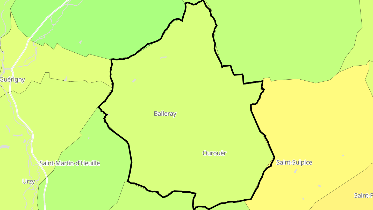 Carte des prix de l'immobilier Vaux d'Amognes