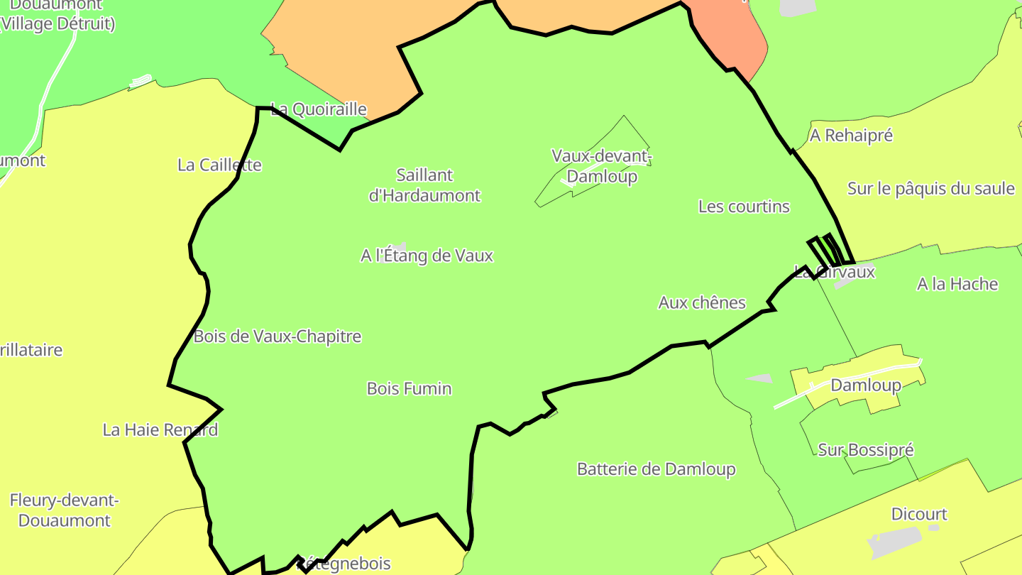 Carte des prix de l'immobilier Vaux-devant-Damloup