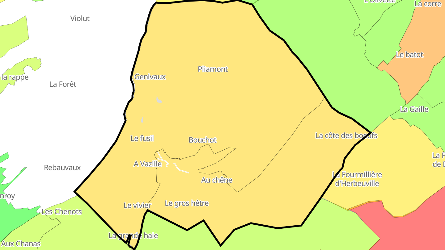Carte des prix de l'immobilier Vaux-lès-Palameix