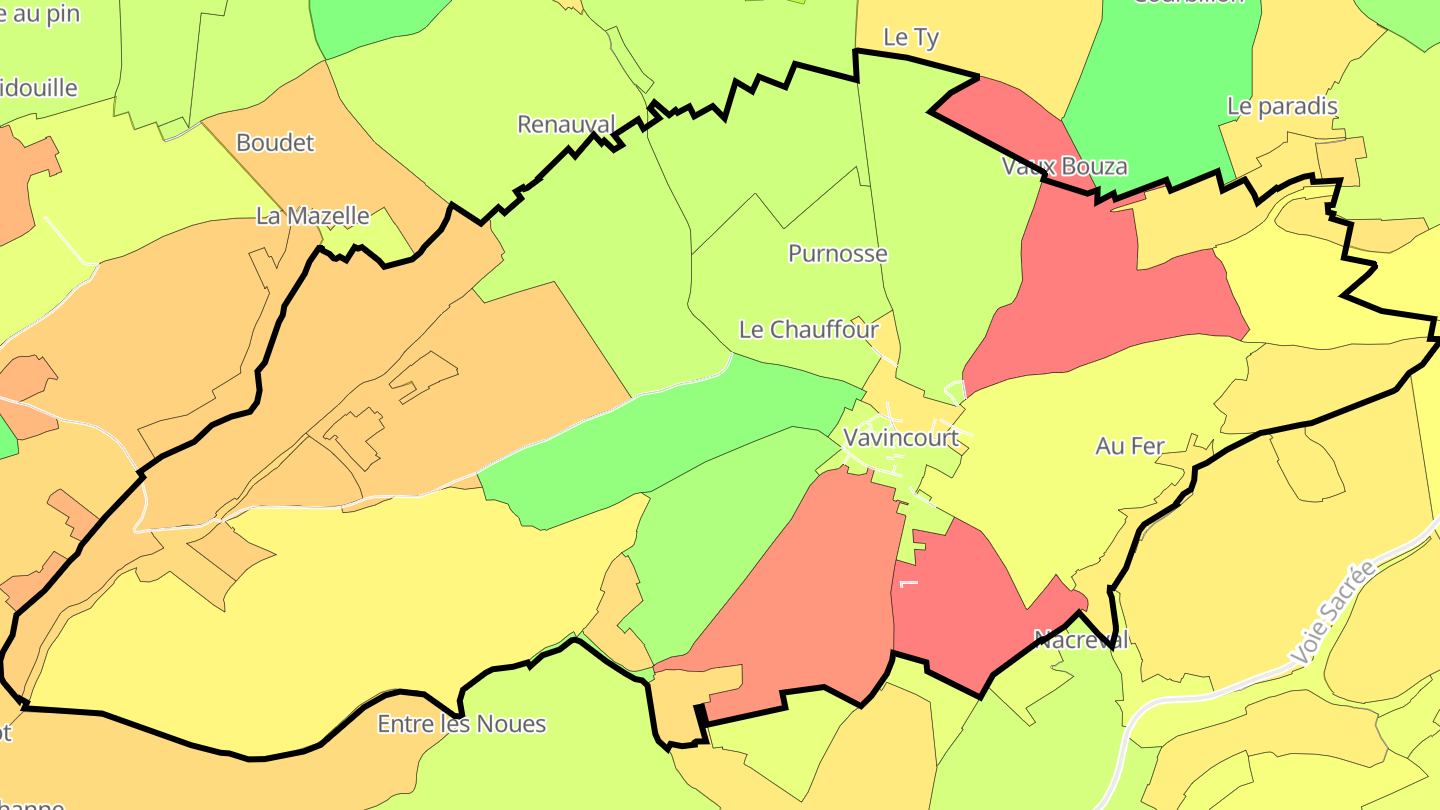 Carte des prix de l'immobilier Vavincourt