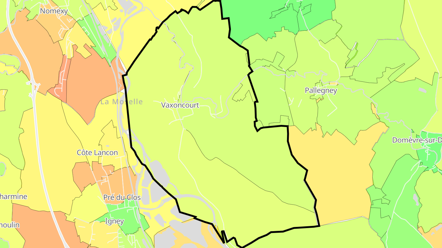 Carte des prix de l'immobilier Vaxoncourt