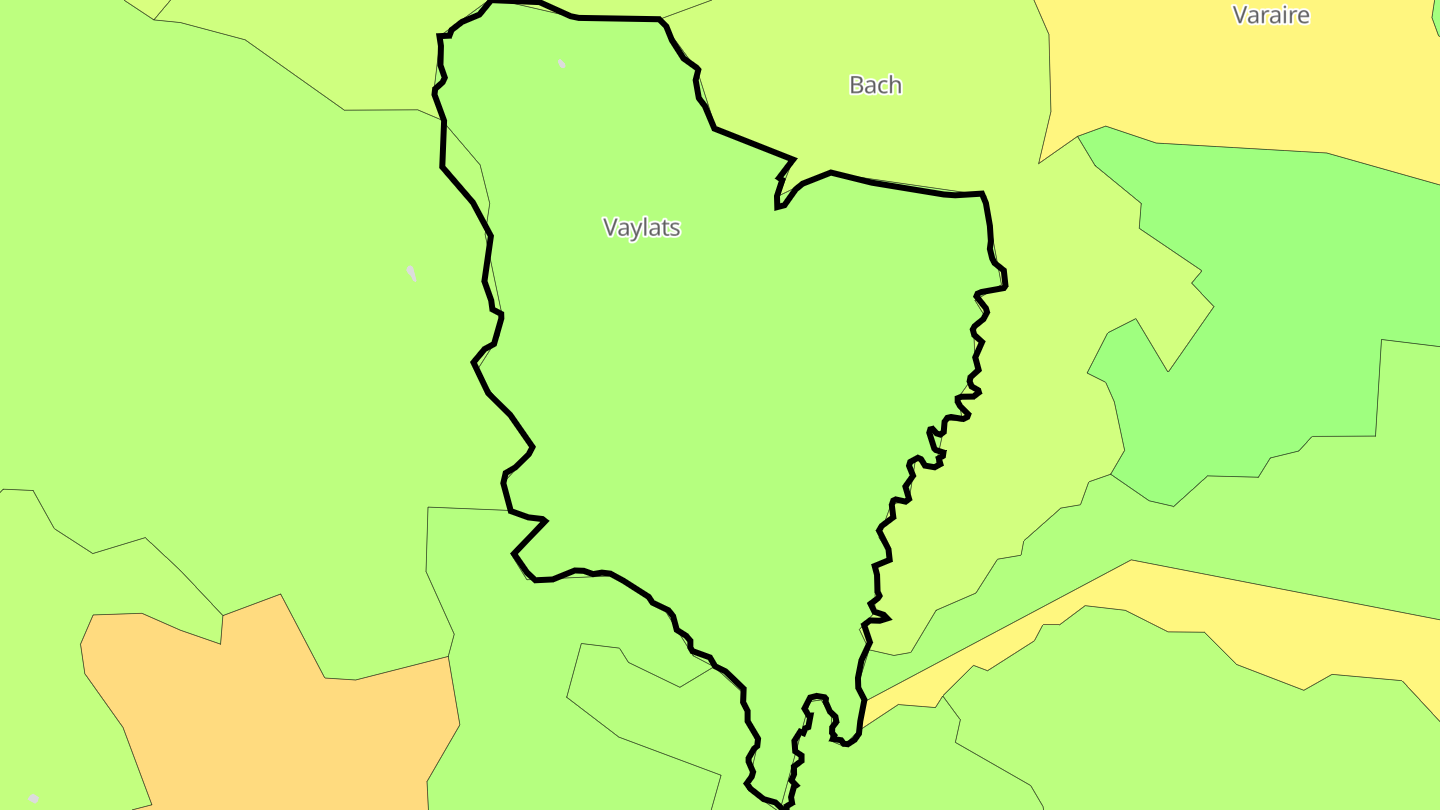 Carte des prix de l'immobilier Vaylats