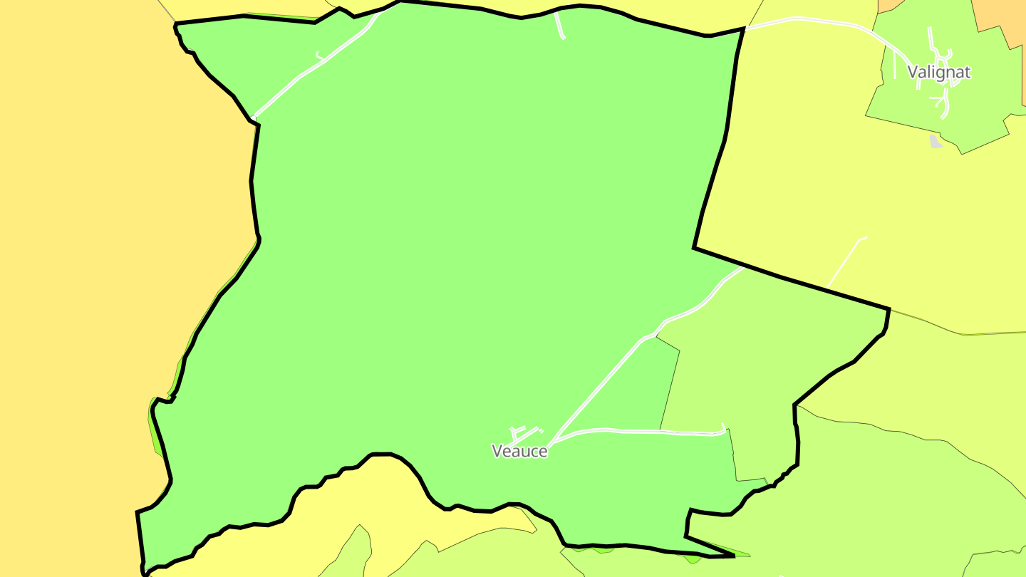 Carte des prix de l'immobilier Veauce