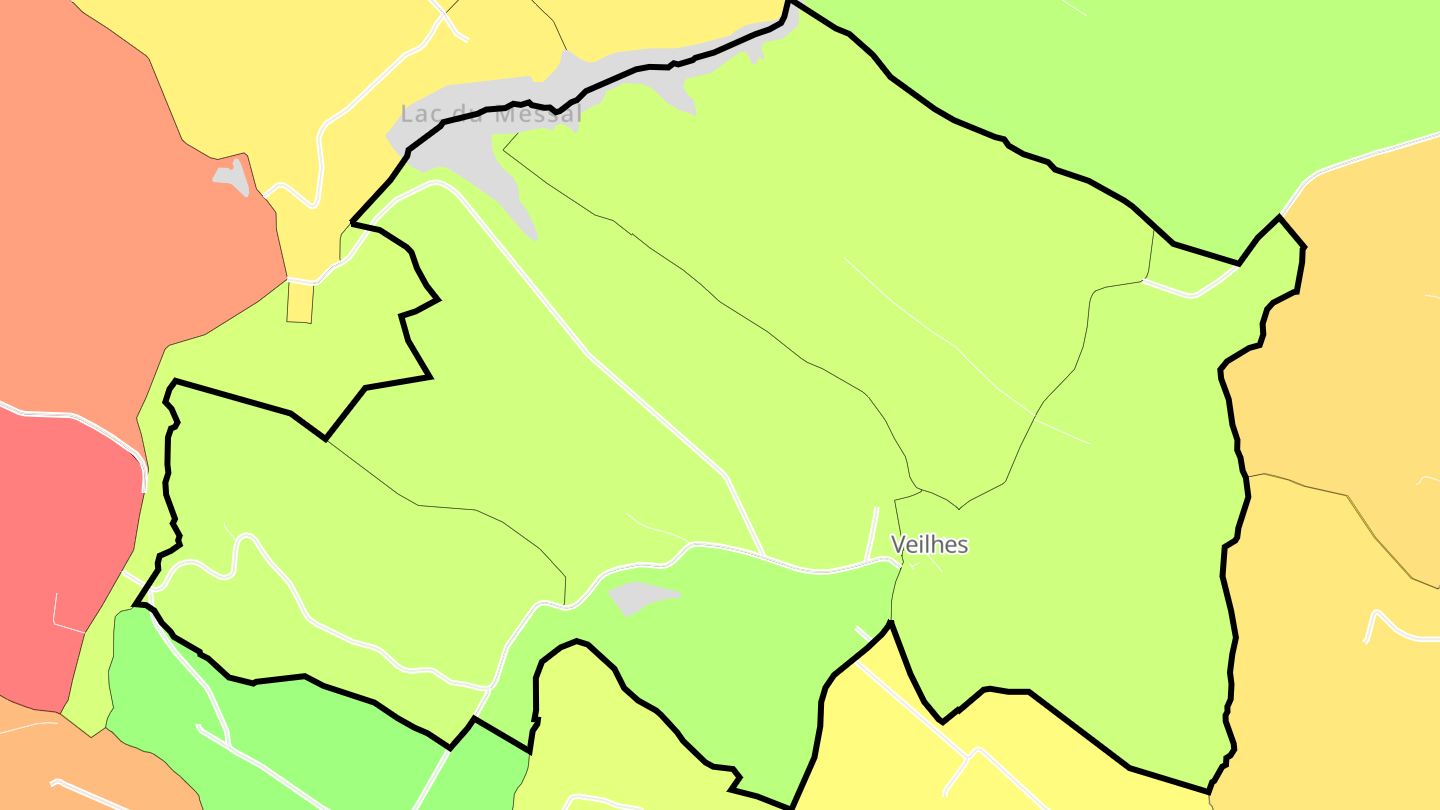 Carte des prix de l'immobilier Veilhes