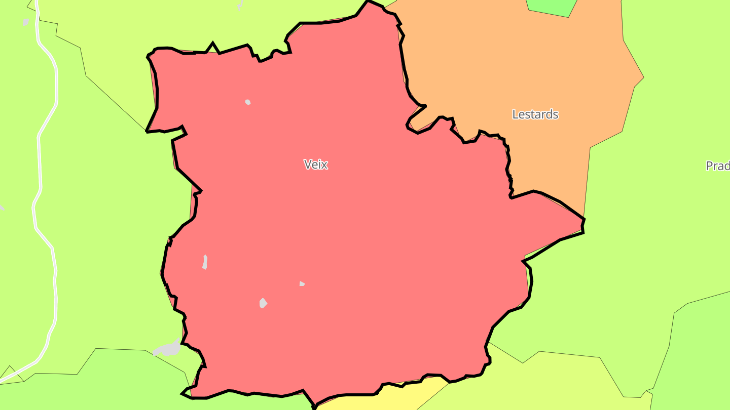 Carte des prix de l'immobilier Veix