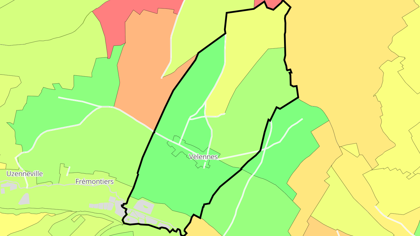 Carte des prix de l'immobilier Velennes