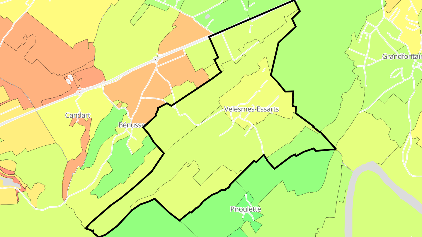 Carte des prix de l'immobilier Velesmes-Essarts