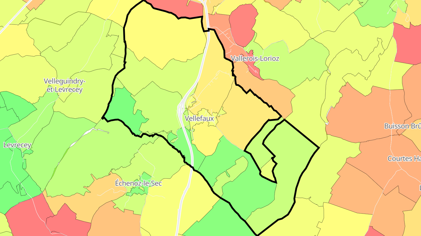 Carte des prix de l'immobilier Vellefaux