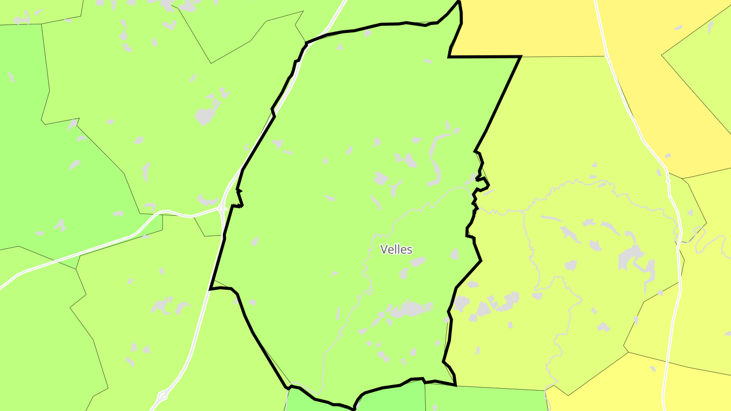 Carte des prix de l'immobilier Velles