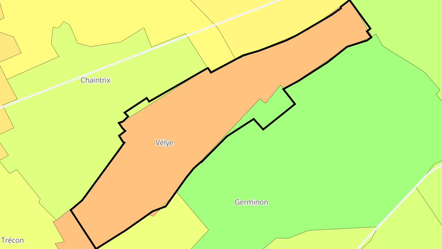 Carte des prix de l'immobilier Vélye
