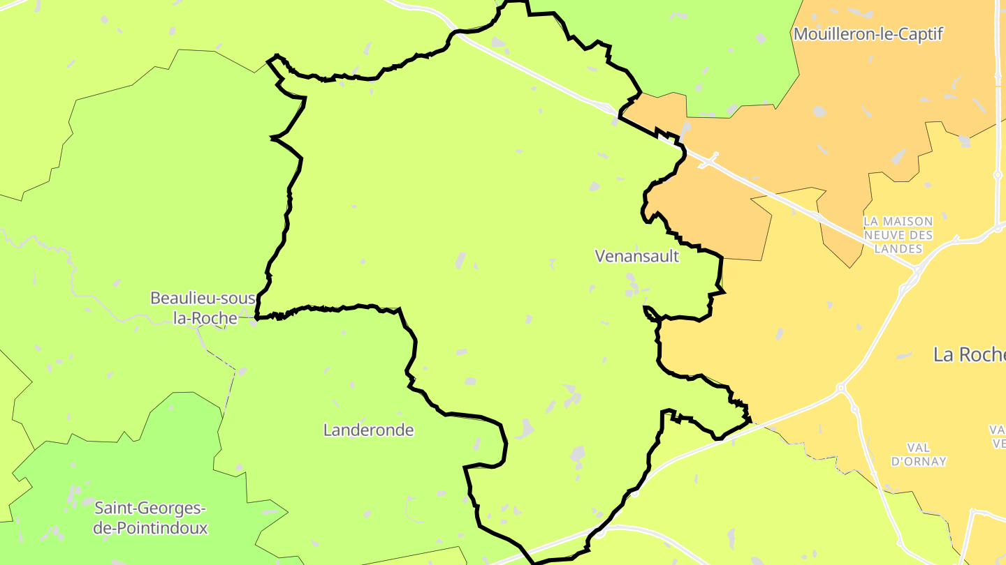 Carte des prix de l'immobilier Venansault