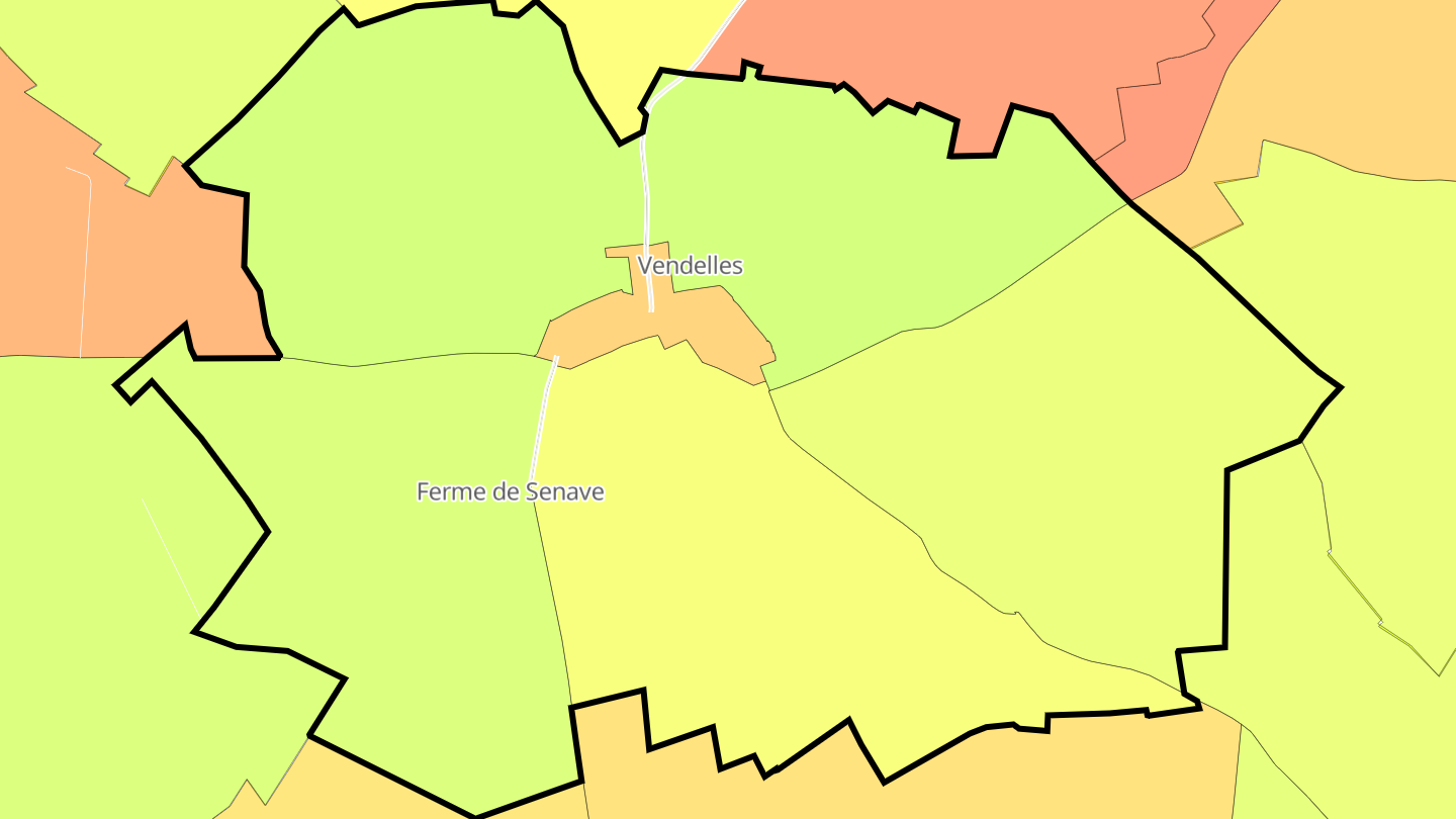 Carte des prix de l'immobilier Vendelles