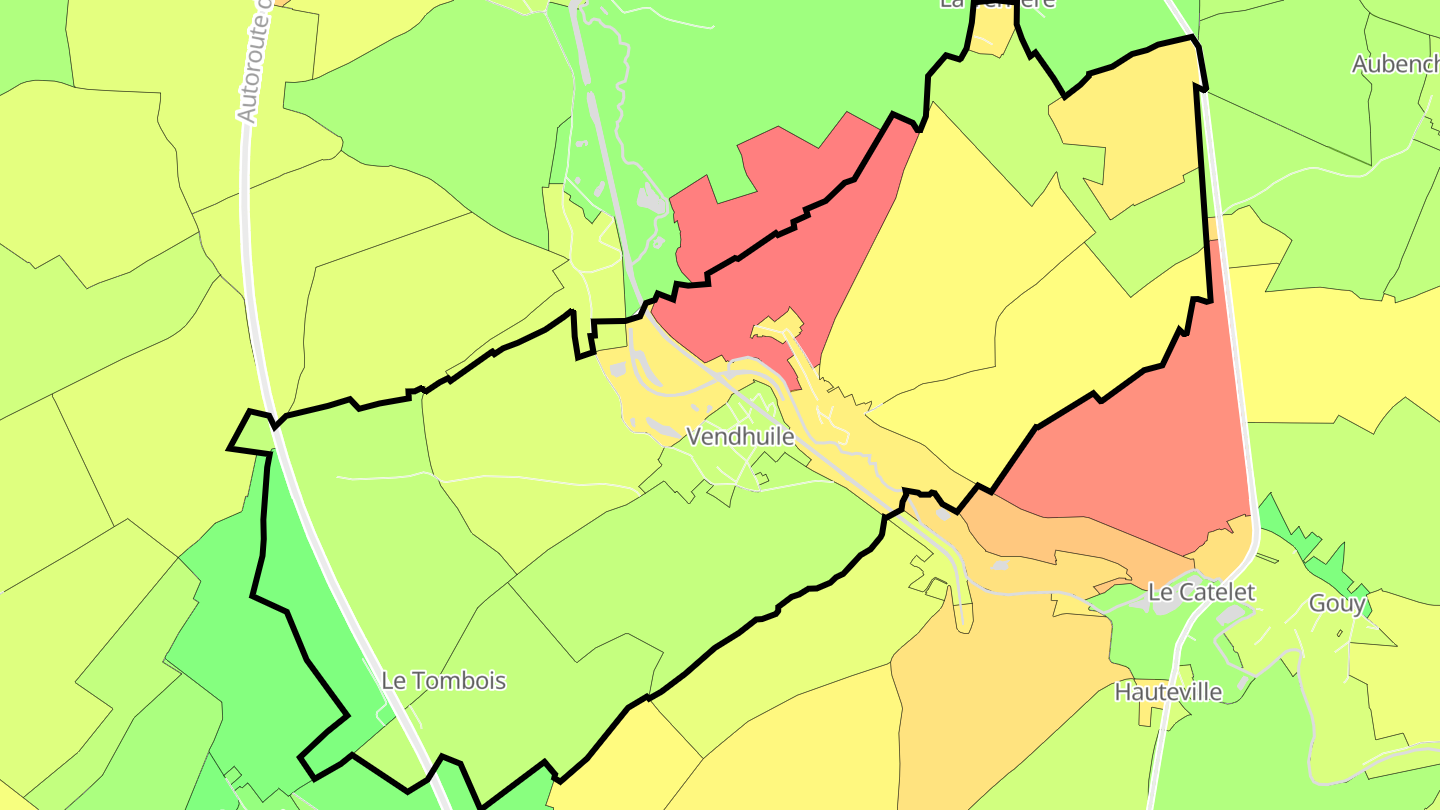 Carte des prix de l'immobilier Vendhuile