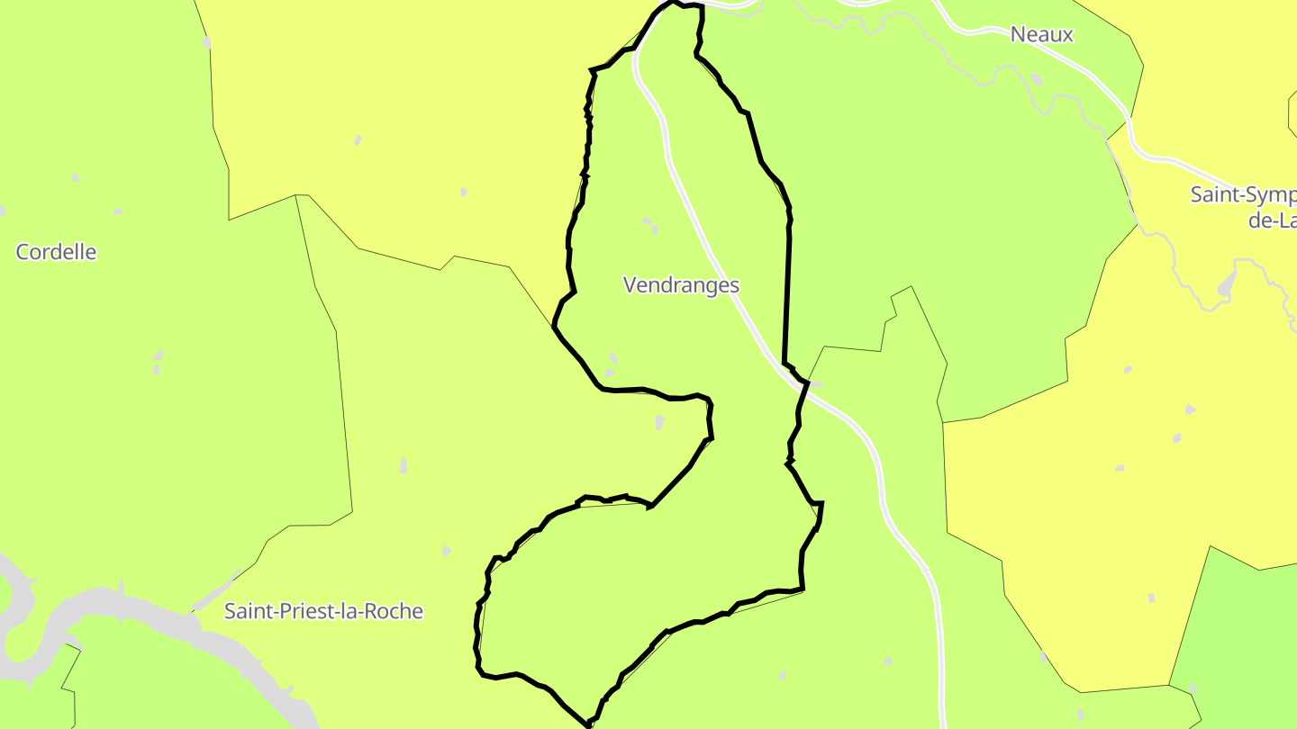 Carte des prix de l'immobilier Vendranges
