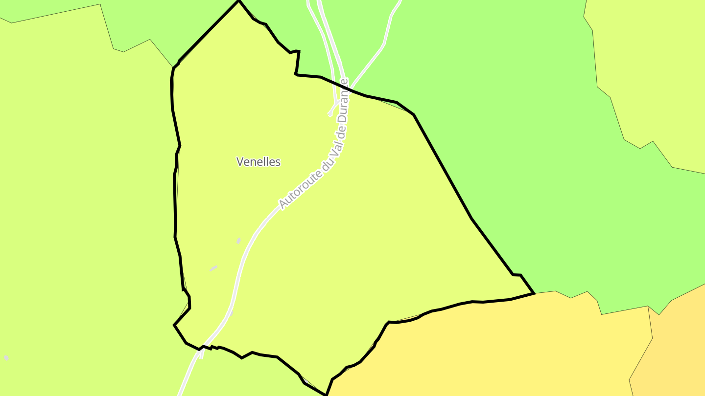 Carte des prix de l'immobilier Venelles