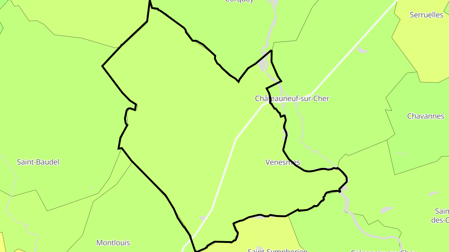 Carte des prix de l'immobilier Venesmes