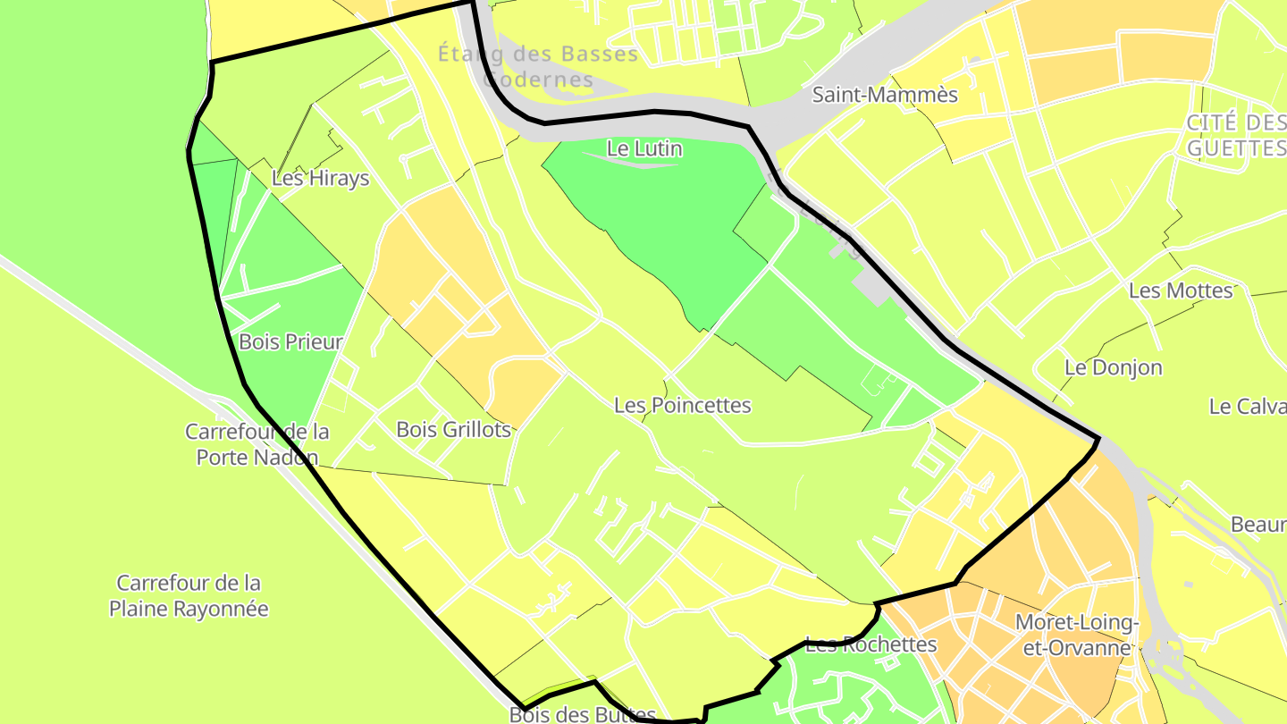 Carte des prix de l'immobilier Veneux-les-Sablons