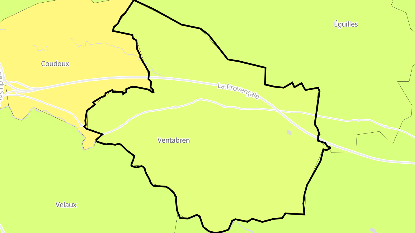 Carte des prix de l'immobilier Ventabren