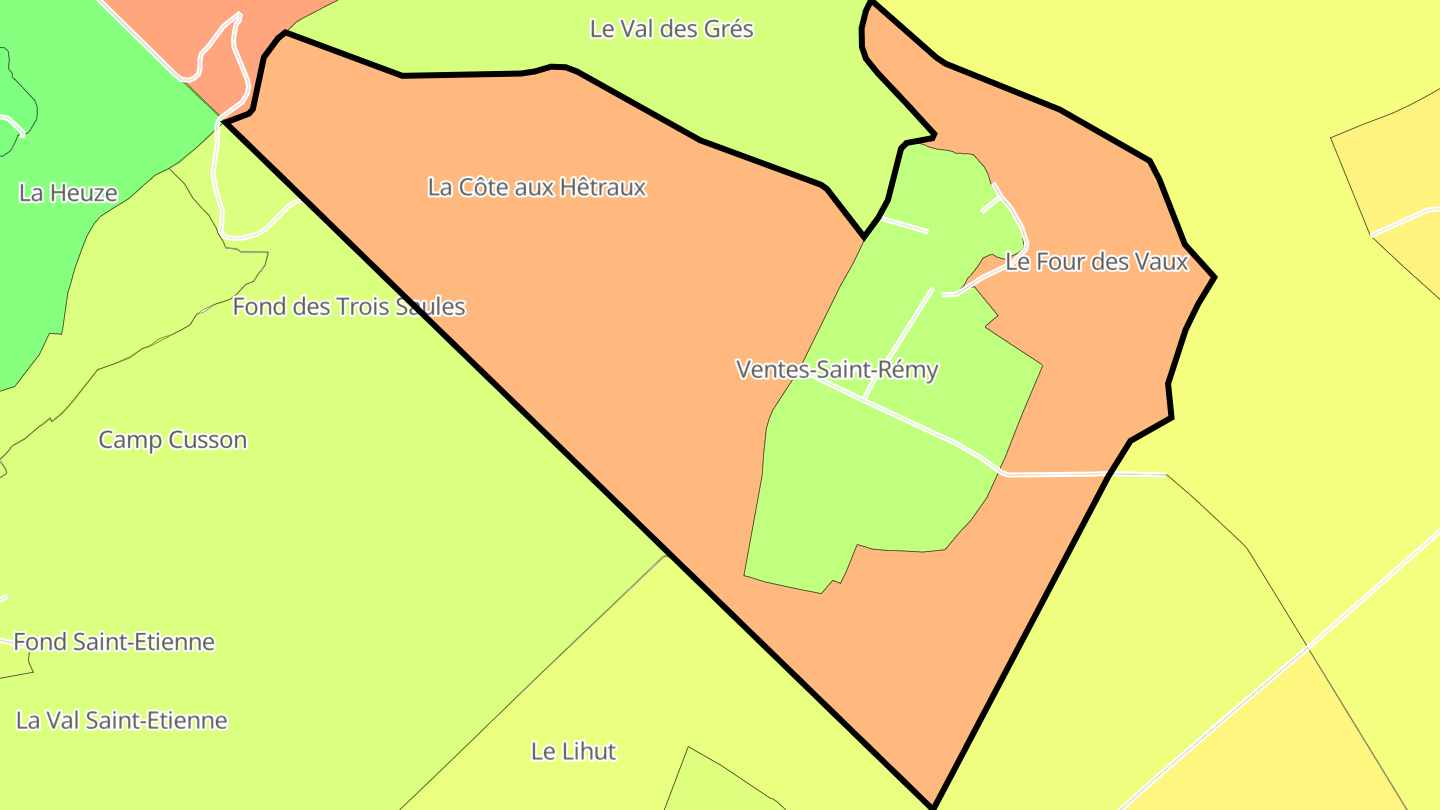 Carte des prix de l'immobilier Ventes-Saint-Rémy