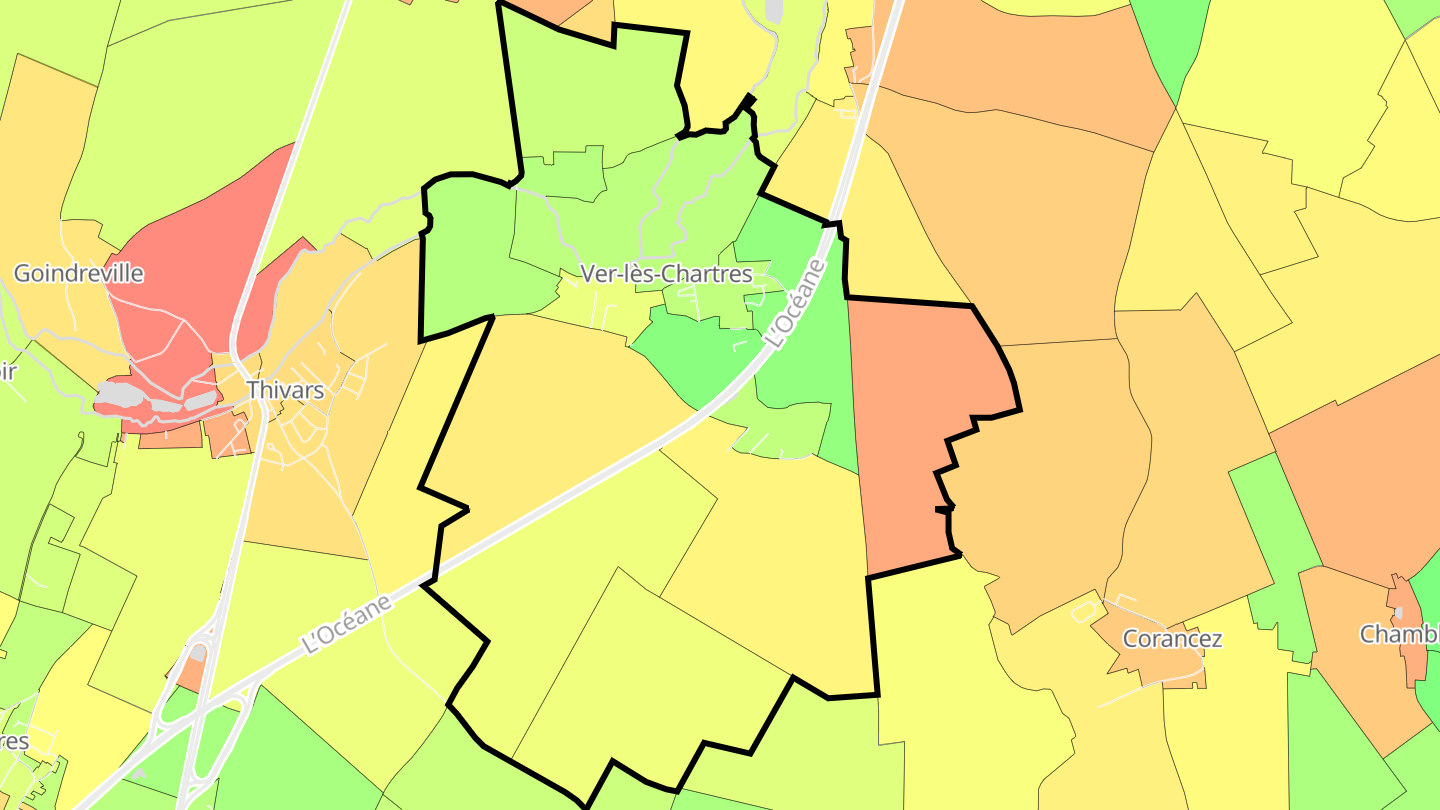 Carte des prix de l'immobilier Ver-lès-Chartres