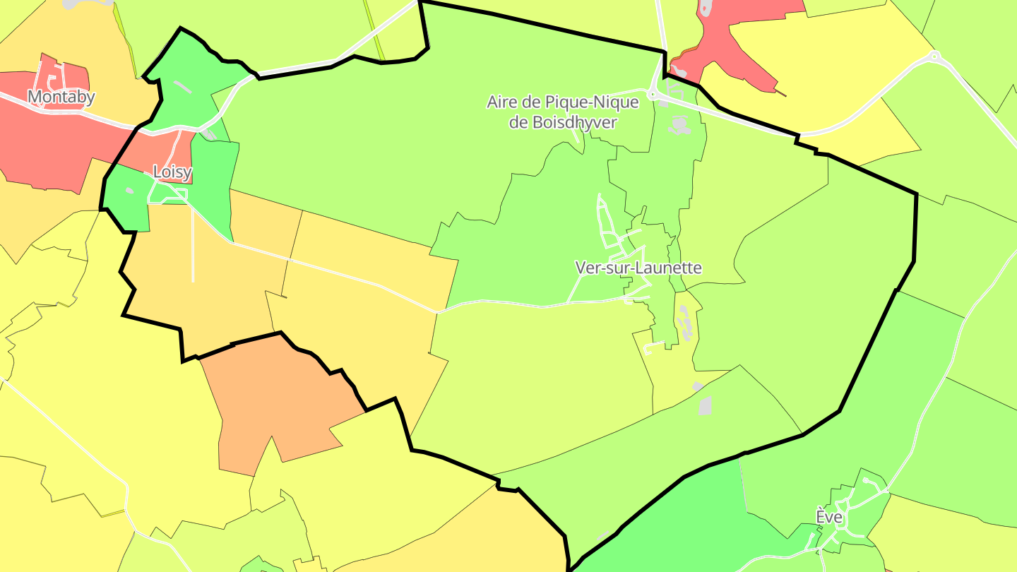 Carte des prix de l'immobilier Ver-sur-Launette